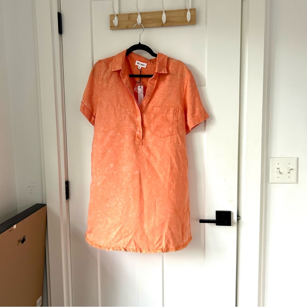 Orange Short Sleeve Women's Top